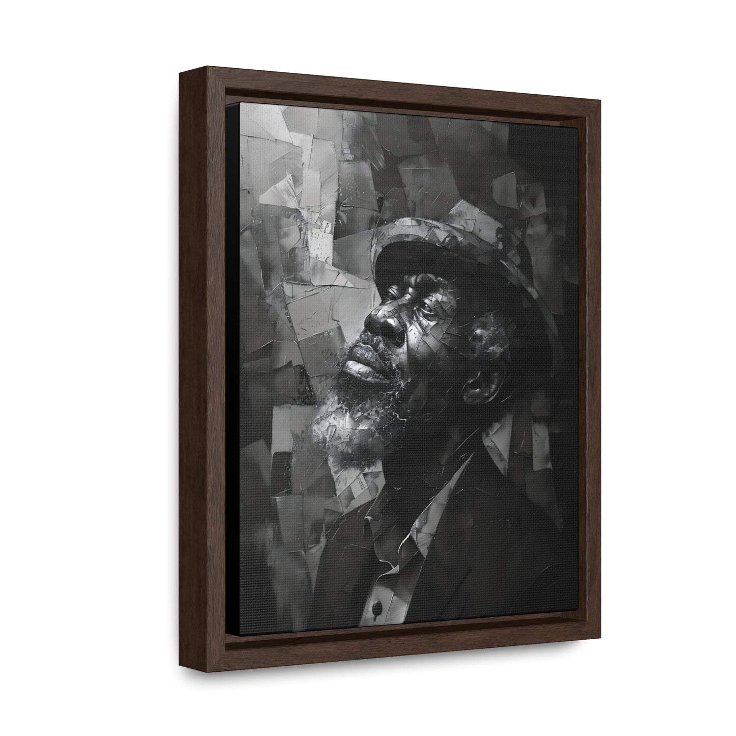 Gratitude's Whisper ተመስገን አምላኬ - Framed Canvas b&w Wall Art