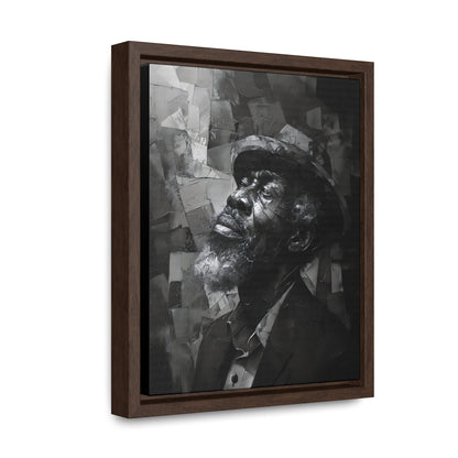 Gratitude's Whisper ተመስገን አምላኬ - Framed Canvas b&w Wall Art