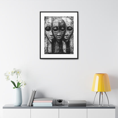 Got your back - Framed Canvas b&w Wall Art