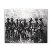 Sax Clan Harmony - Canvas b&w Wall Art