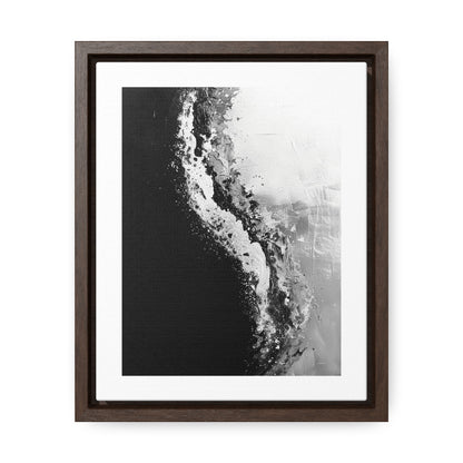 Yin Yang Shore - Framed Canvas b&w Wall Art