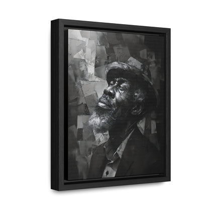 Gratitude's Whisper ተመስገን አምላኬ - Framed Canvas b&w Wall Art