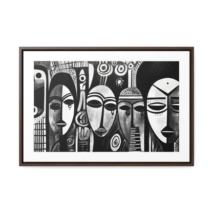 Journeys Anew - Framed Canvas b&w Wall Art