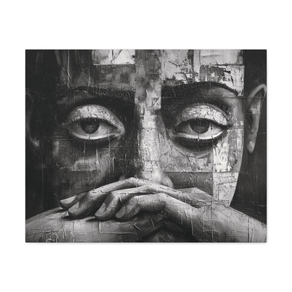 Silent Contemplation - Canvas b&w Wall Art