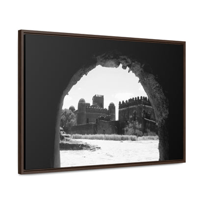 Through the Lion's Jaws - Framed Canvas Photography b&w