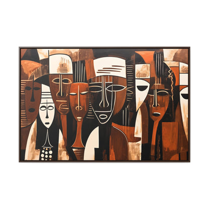 Ancestral Legacy on Ethnic Guise - Framed Canvas Wall Art