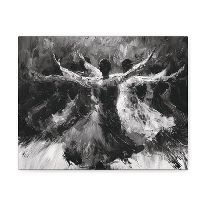 Hearts Wide and Lifted - Canvas b&w Wall Art