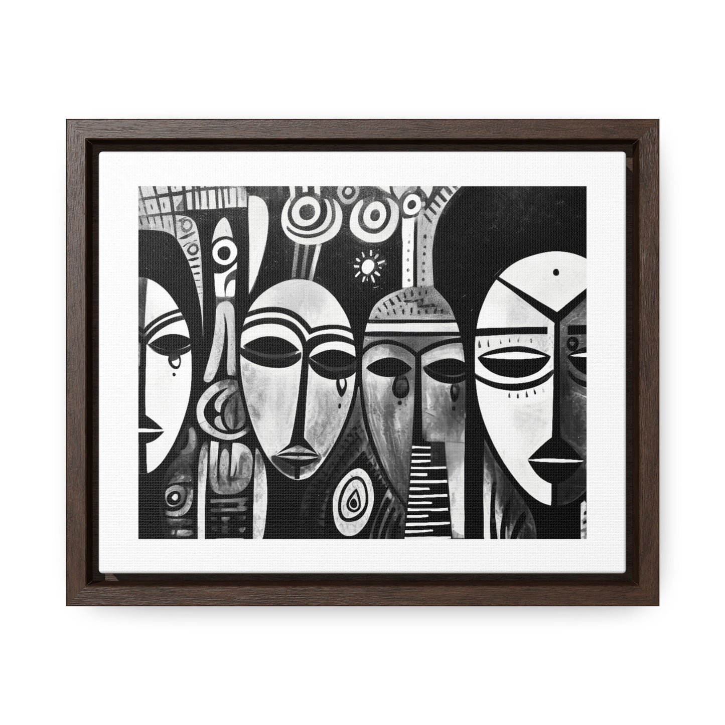 Journeys Anew - Framed Canvas b&w Wall Art