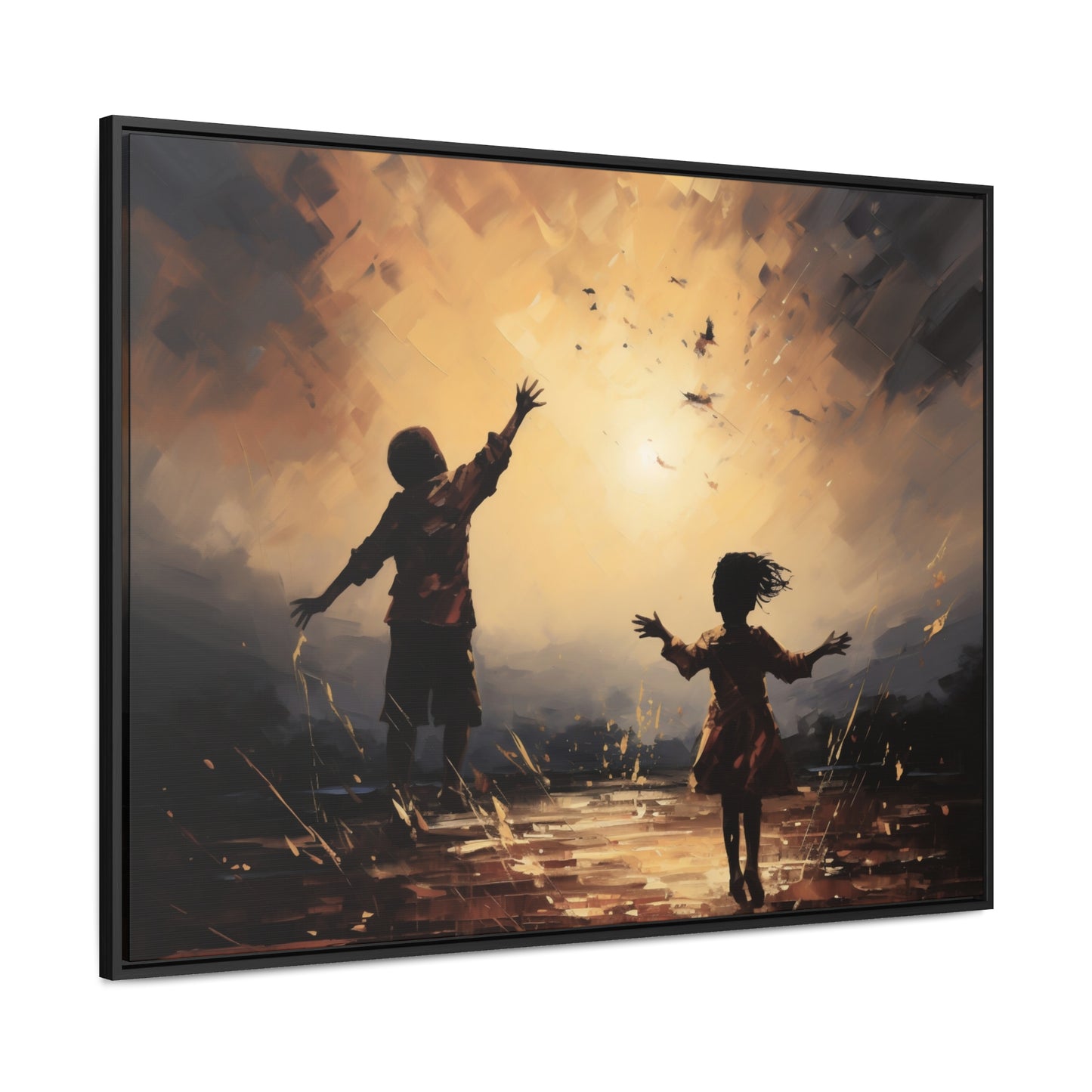 Playing with Light - Framed Canvas Wall Art