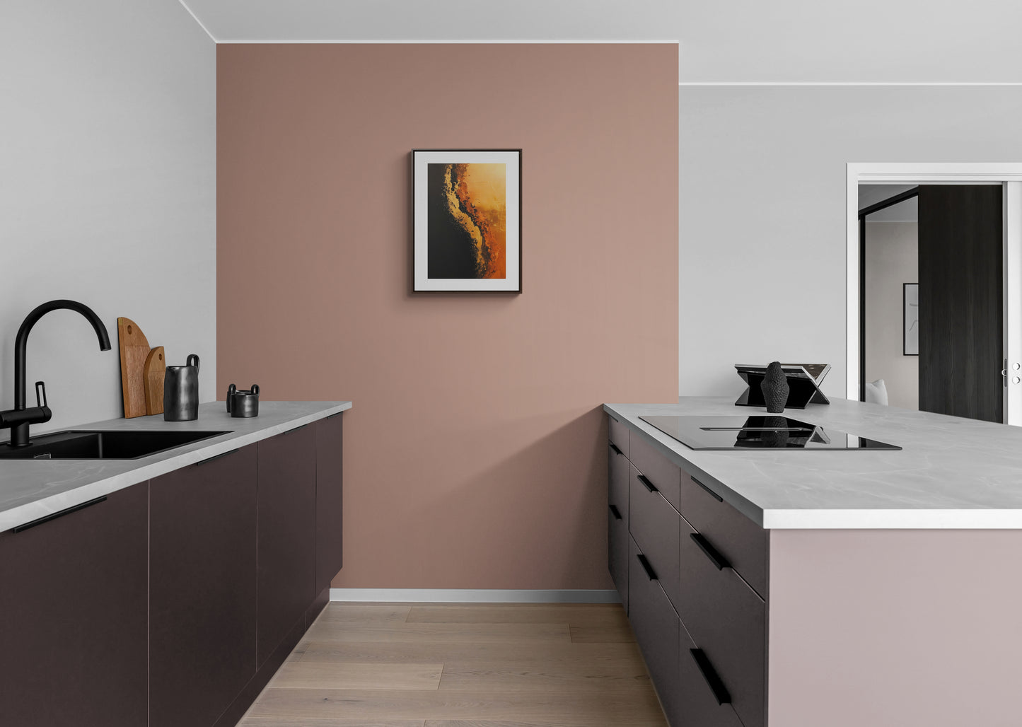 Yin Yang Shore - Framed Canvas Wall Art