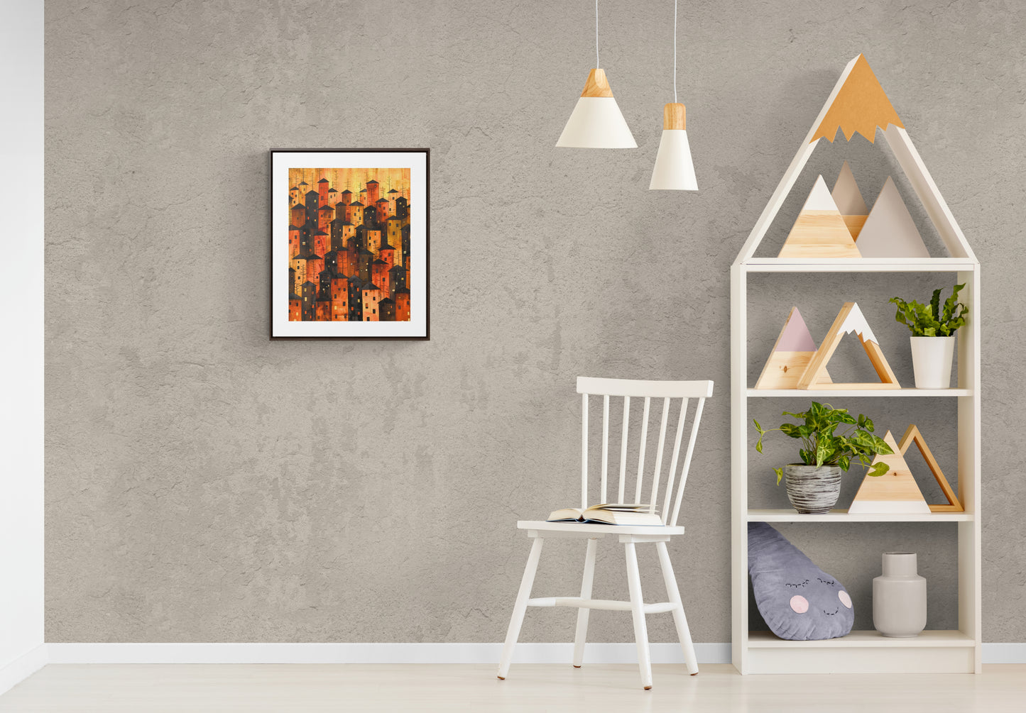 City of Inner Heights - Framed Canvas Wall Art