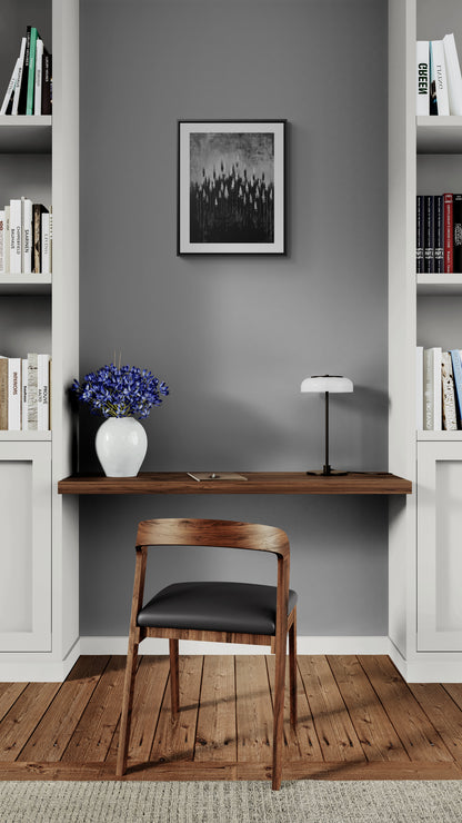 The Calm Before the Bloom - Framed Canvas b&w Wall Art