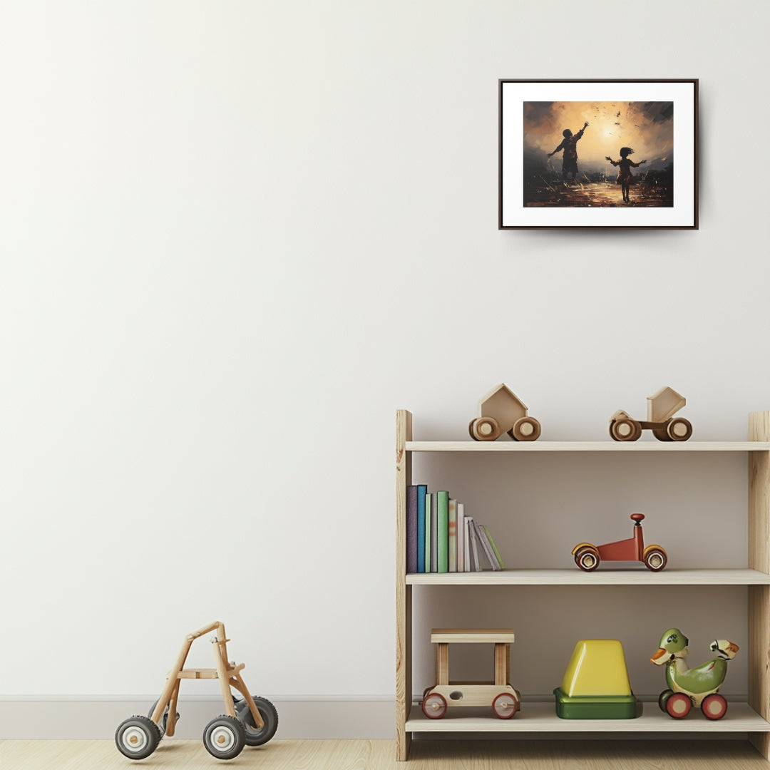 Playing with Light - Framed Canvas Wall Art