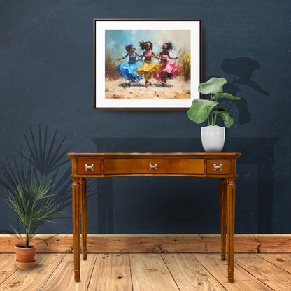 Windswept Rhythm - Framed Canvas Wall Art