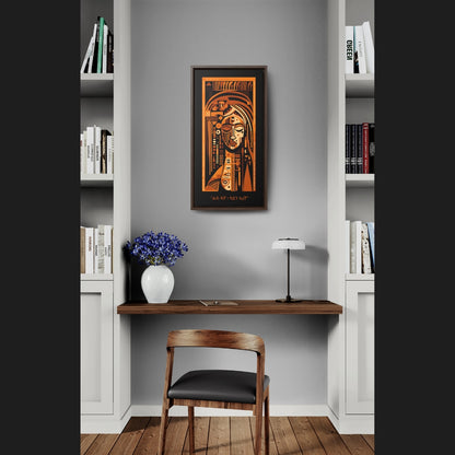 Shut Eyes Heart Wide III - "ልብ ዳኛ ዓይን እረኛ" Framed Canvas Wall Art