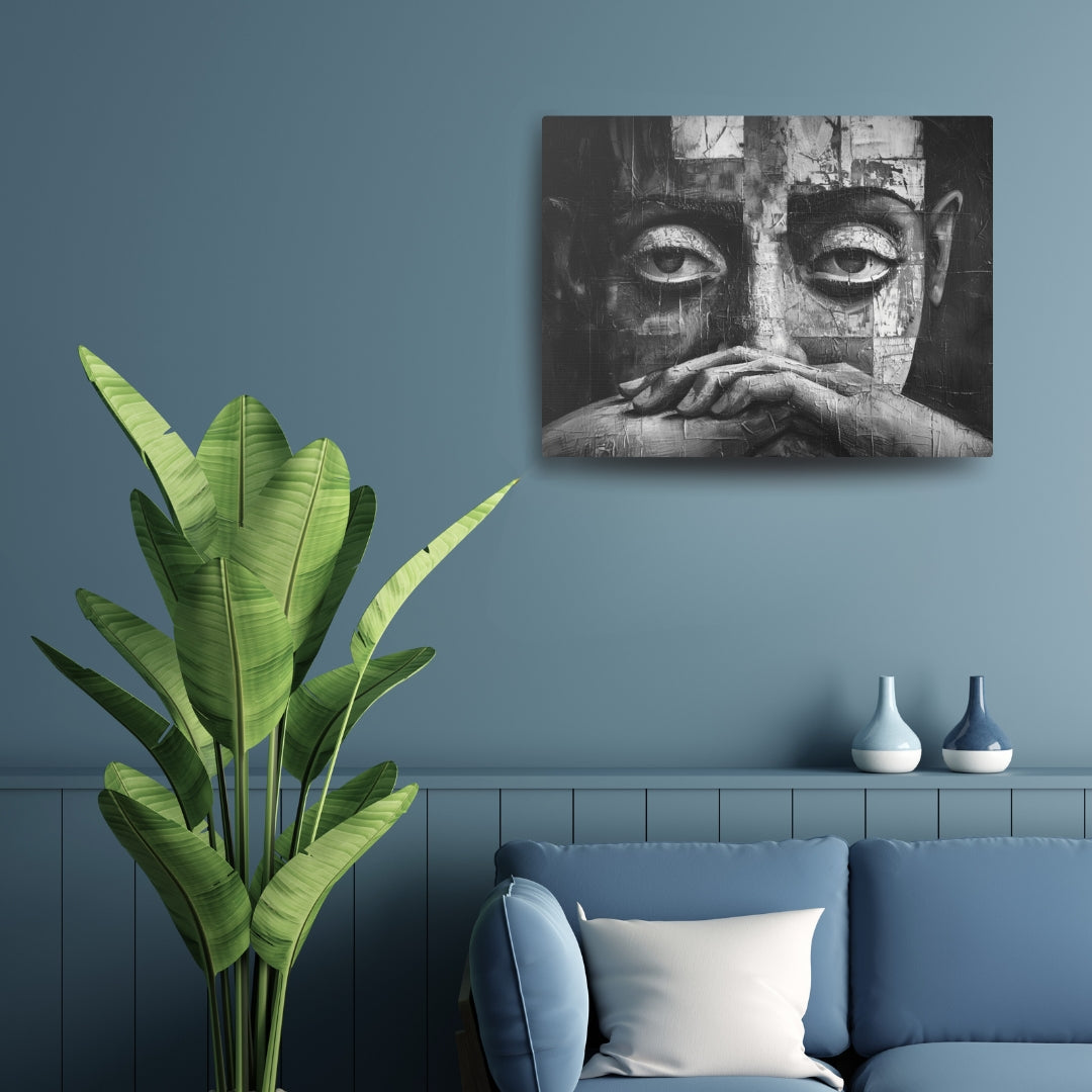 Silent Contemplation - Canvas b&w Wall Art