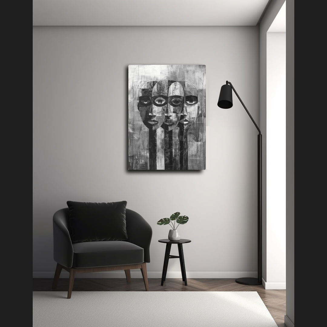 Beneath the Veil - Canvas b&w Wall Art