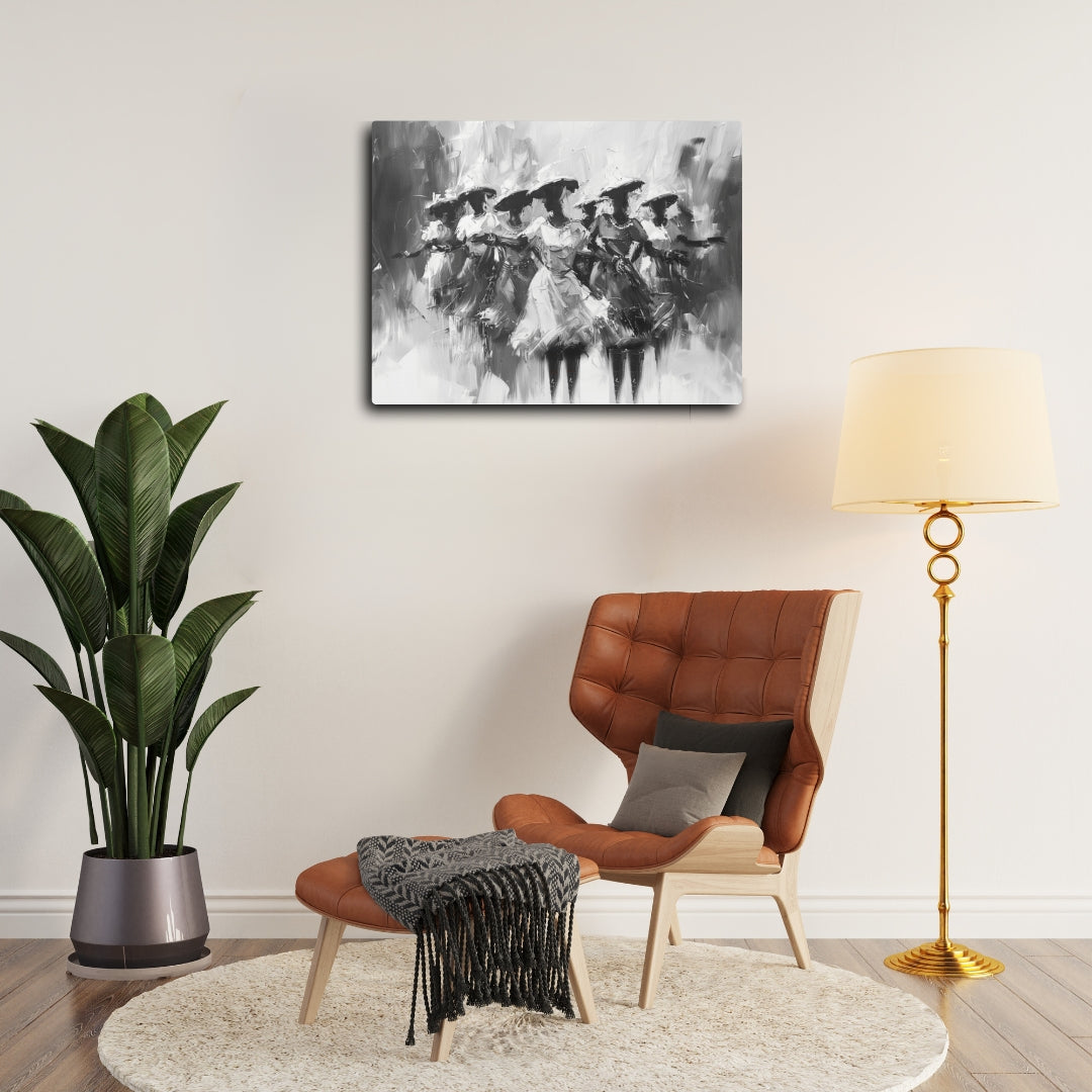 Rhythms of Joy - Canvas b&w Wall Art