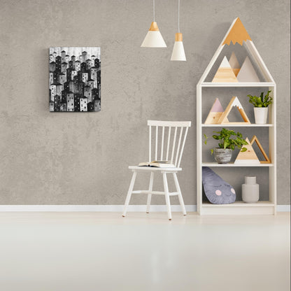 City of Inner Heights - Canvas b&w Wall Art