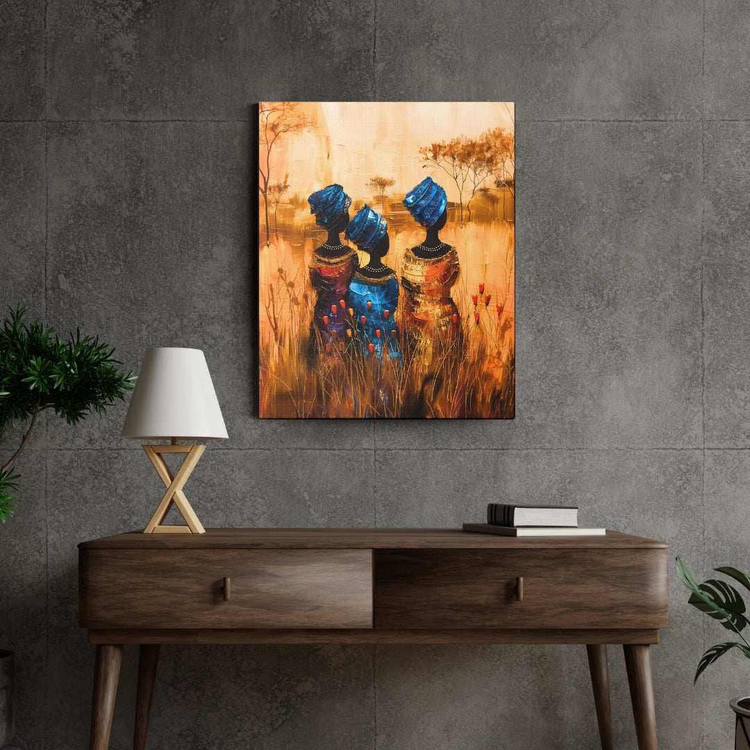 Sisters of the Savannah - Canvas Wall Art