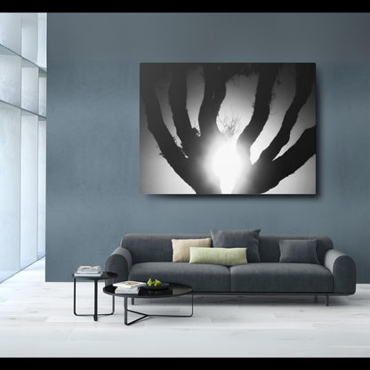 De-Light in the Heart of the Soul - Canvas Photography b/w