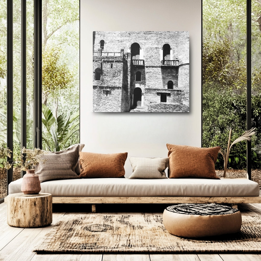 Whispers in Stone - Canvas Photography b&w