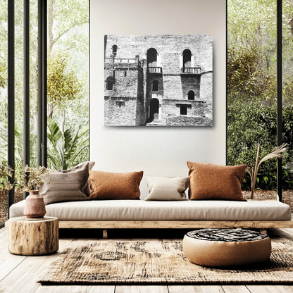 Whispers in Stone - Canvas Photography b&w