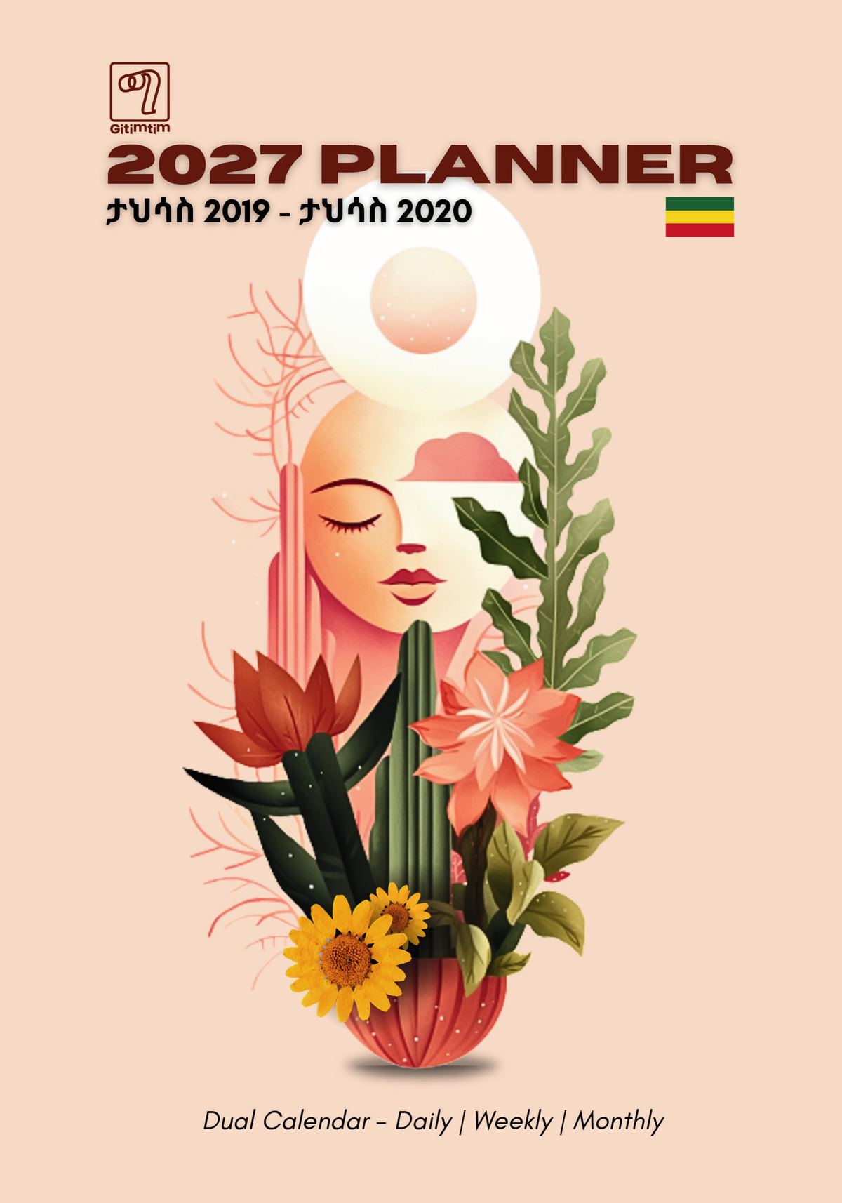 2027 Gregorian and Ethiopian dual-calendar planner front cover