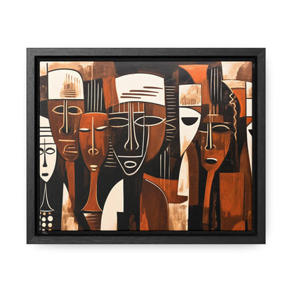 Ancestral Legacy on Ethnic Guise - Framed Canvas Wall Art
