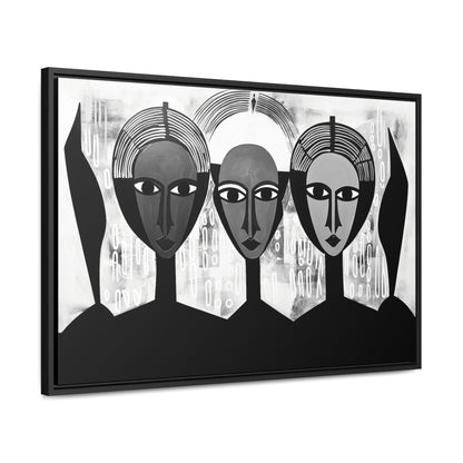 Guardian Angels - Framed Canvas b&w Wall Art