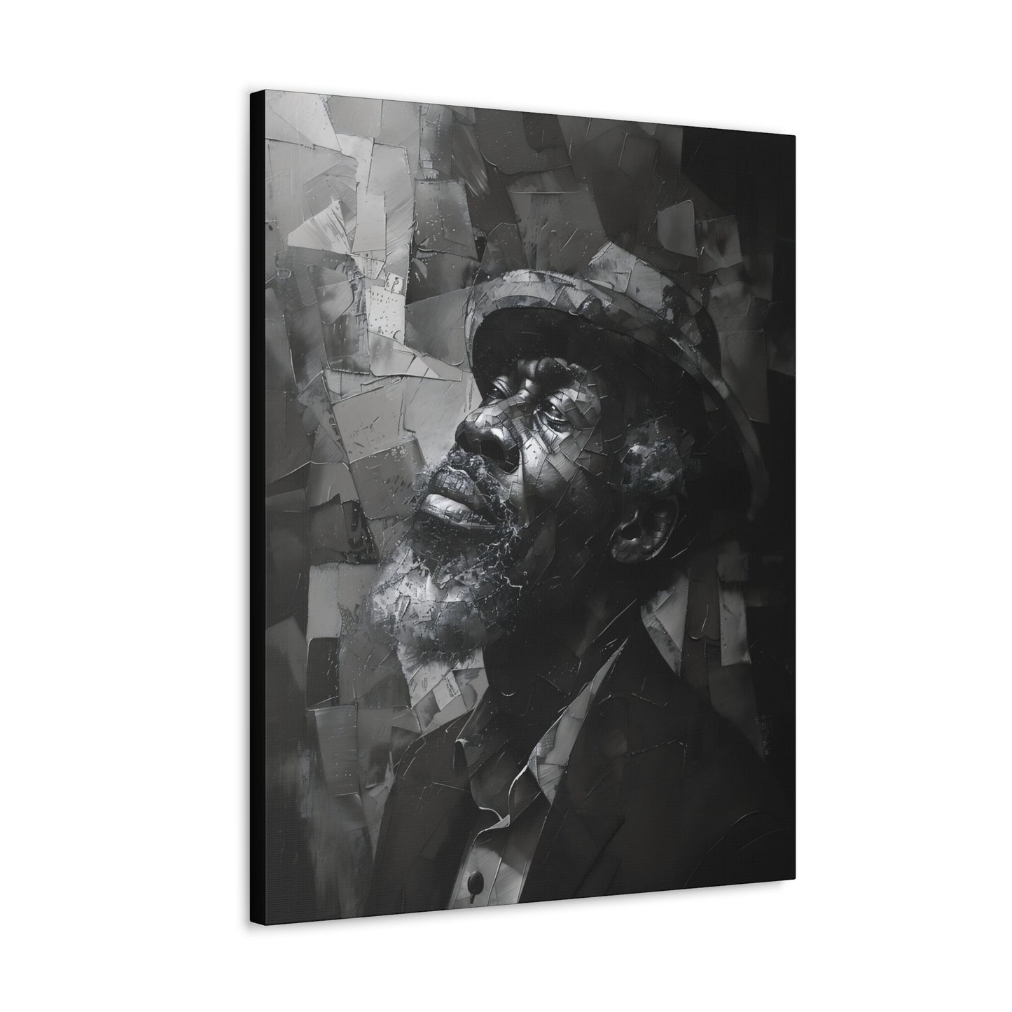 Gratitude's Whisper ተመስገን አምላኬ - Canvas b&w Wall Art