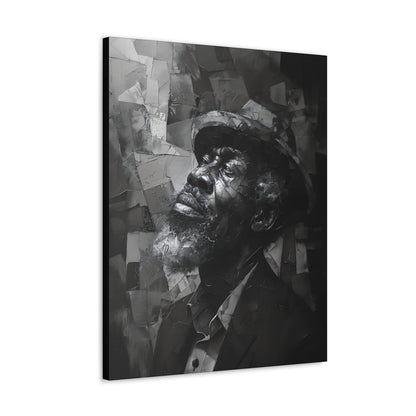 Gratitude's Whisper ተመስገን አምላኬ - Canvas b&w Wall Art