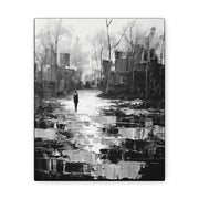 Solitude's Wisdom - Canvas b&w Wall Art
