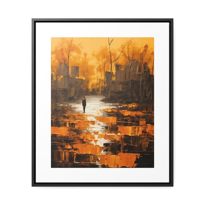 Solitude's Wisdom - Framed Canvas Wall Art
