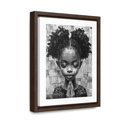 Whispers of Hope - Framed Canvas b&w Wall Art