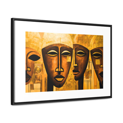 Ancestral Legacy on Ethnic Guise II - Framed Canvas Wall Art