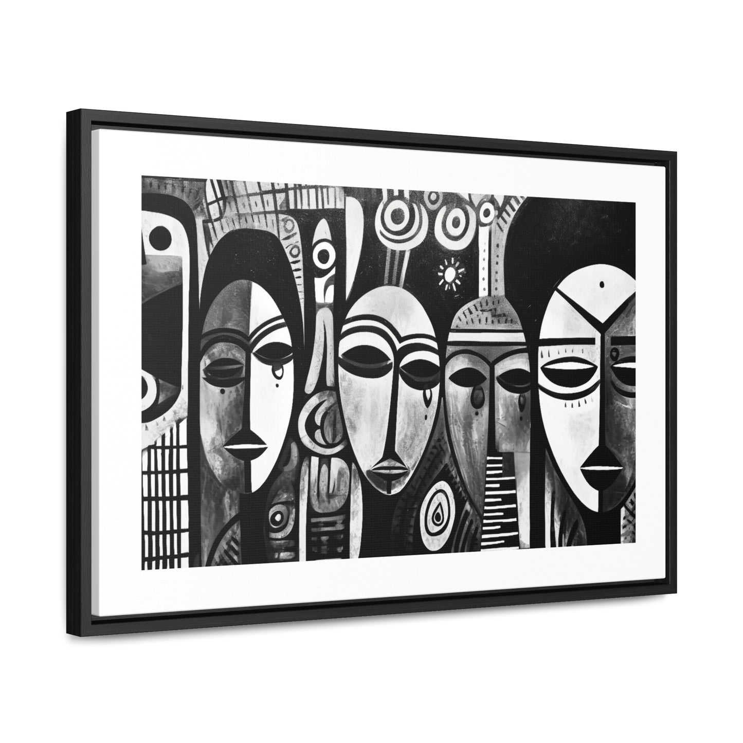 Journeys Anew - Framed Canvas b&w Wall Art