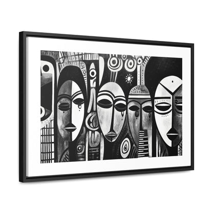 Journeys Anew - Framed Canvas b&w Wall Art