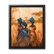 Sisters of the Savannah - Framed Canvas Wall Art