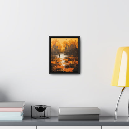 Solitude's Wisdom - Framed Canvas Wall Art