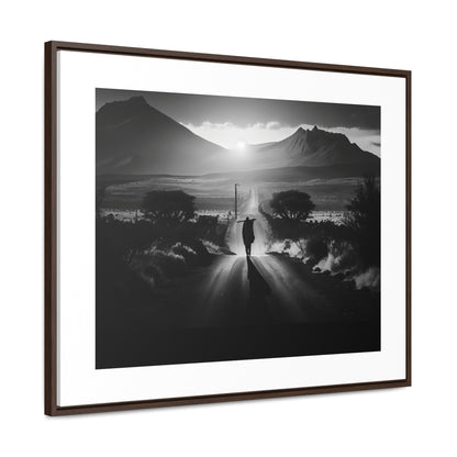 'Not without purpose' - Framed Canvas b&w Wall Art
