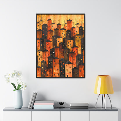 City of Inner Heights - Framed Canvas Wall Art