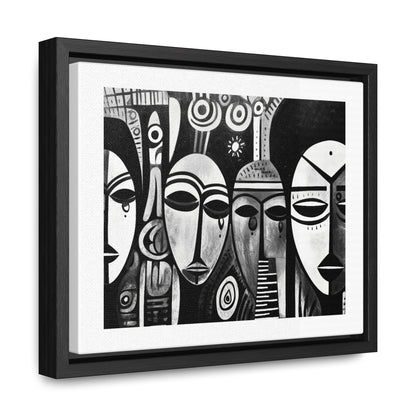 Journeys Anew - Framed Canvas b&w Wall Art