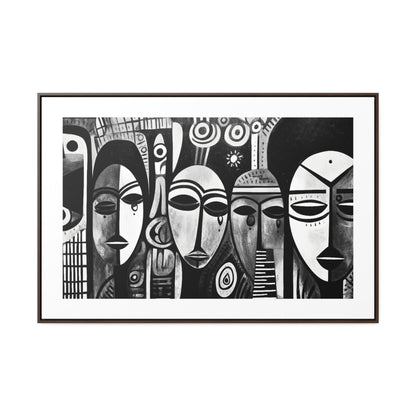 Journeys Anew - Framed Canvas b&w Wall Art
