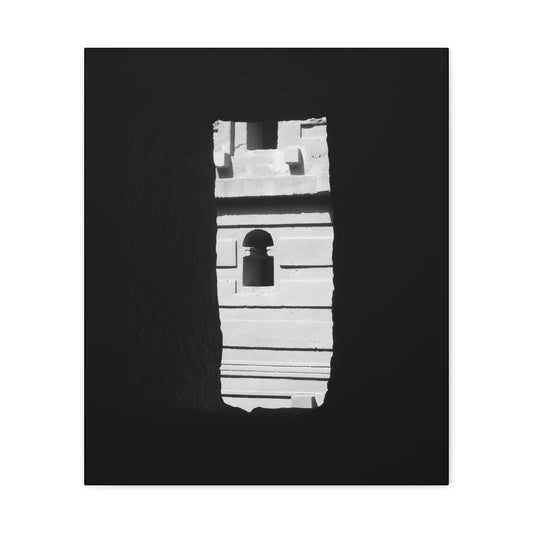 Sacred Portal - Canvas Photography b&w