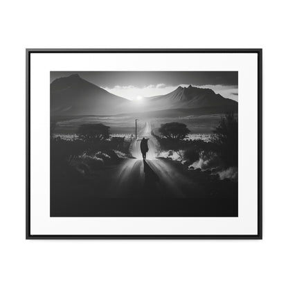 'Not without purpose' - Framed Canvas b&w Wall Art