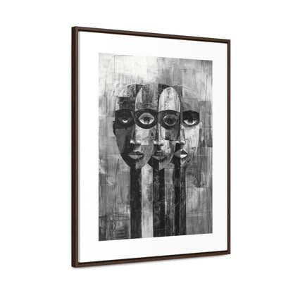 Beneath the Veil - Framed Canvas b&w Wall Art