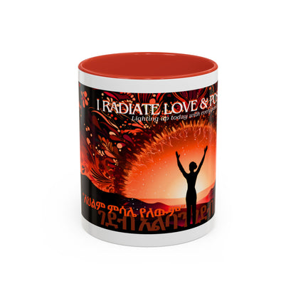Woman Dreams Ceramic Mug, two tone