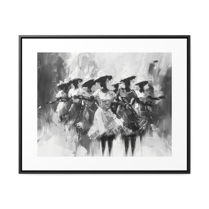 Rhythms of Joy - Framed Canvas b&w Wall Art