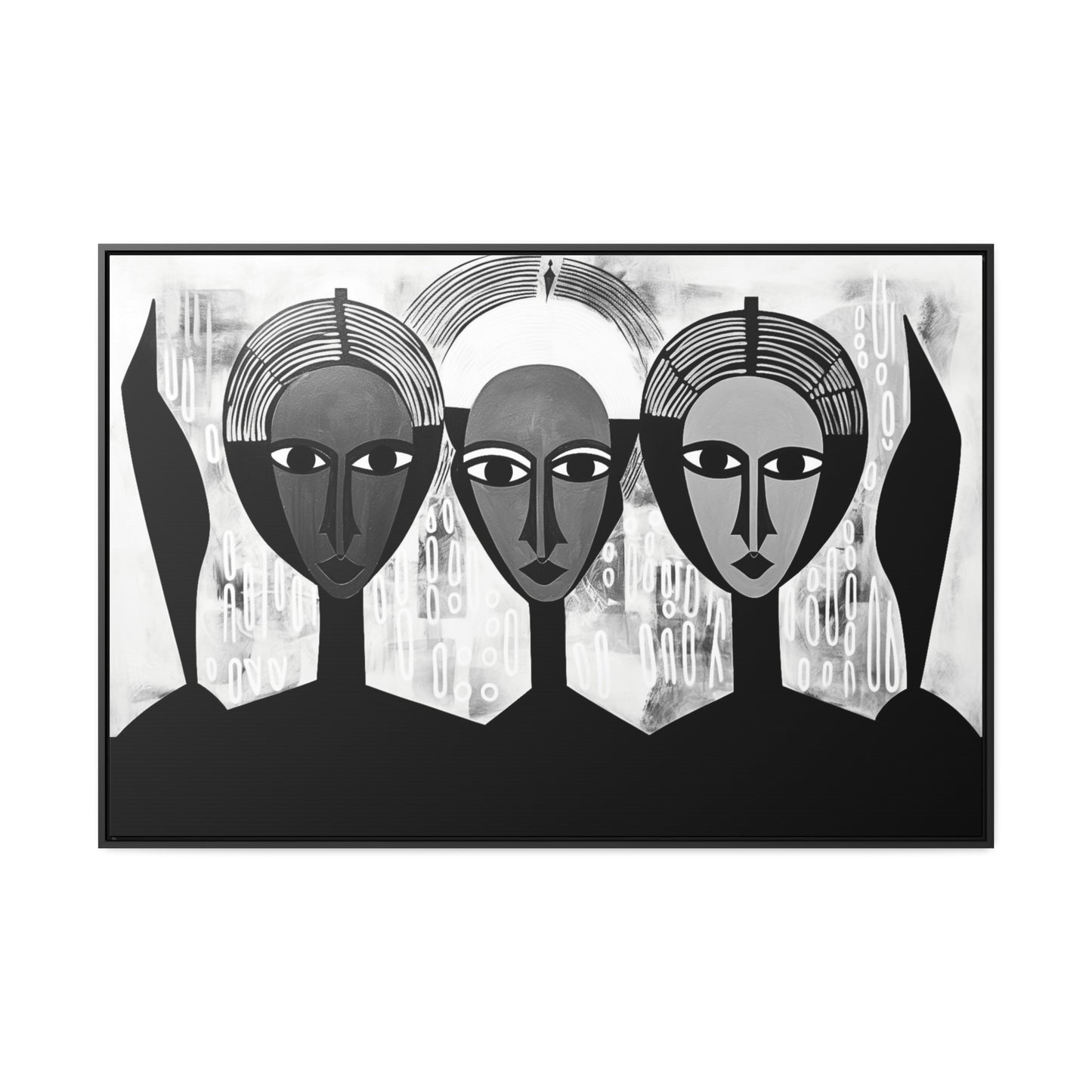Guardian Angels - Framed Canvas b&w Wall Art